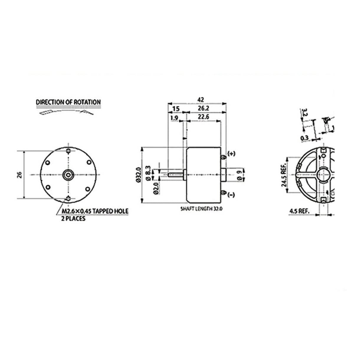 Accessori fai da te Modello Potenza JLY-520-017 Motore Spazzare Robot Motore Spruzzatrice Motore Motore Aspirapolvere Motore Giocattolo Intelligente 3V-24V 520 Motore CC Smart Hobby