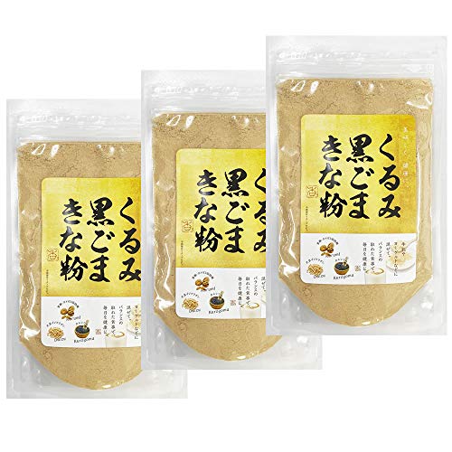 タクセイ きな粉 くるみ黒ごまきな粉 140g×3個セット 胡桃 クルミ 黒胡麻