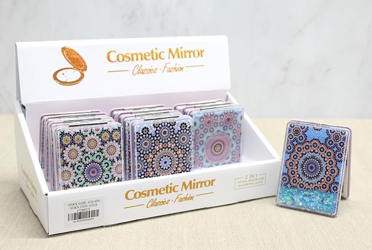 Mandala Desenli Hareketli Sulu El Aynası - Model 1