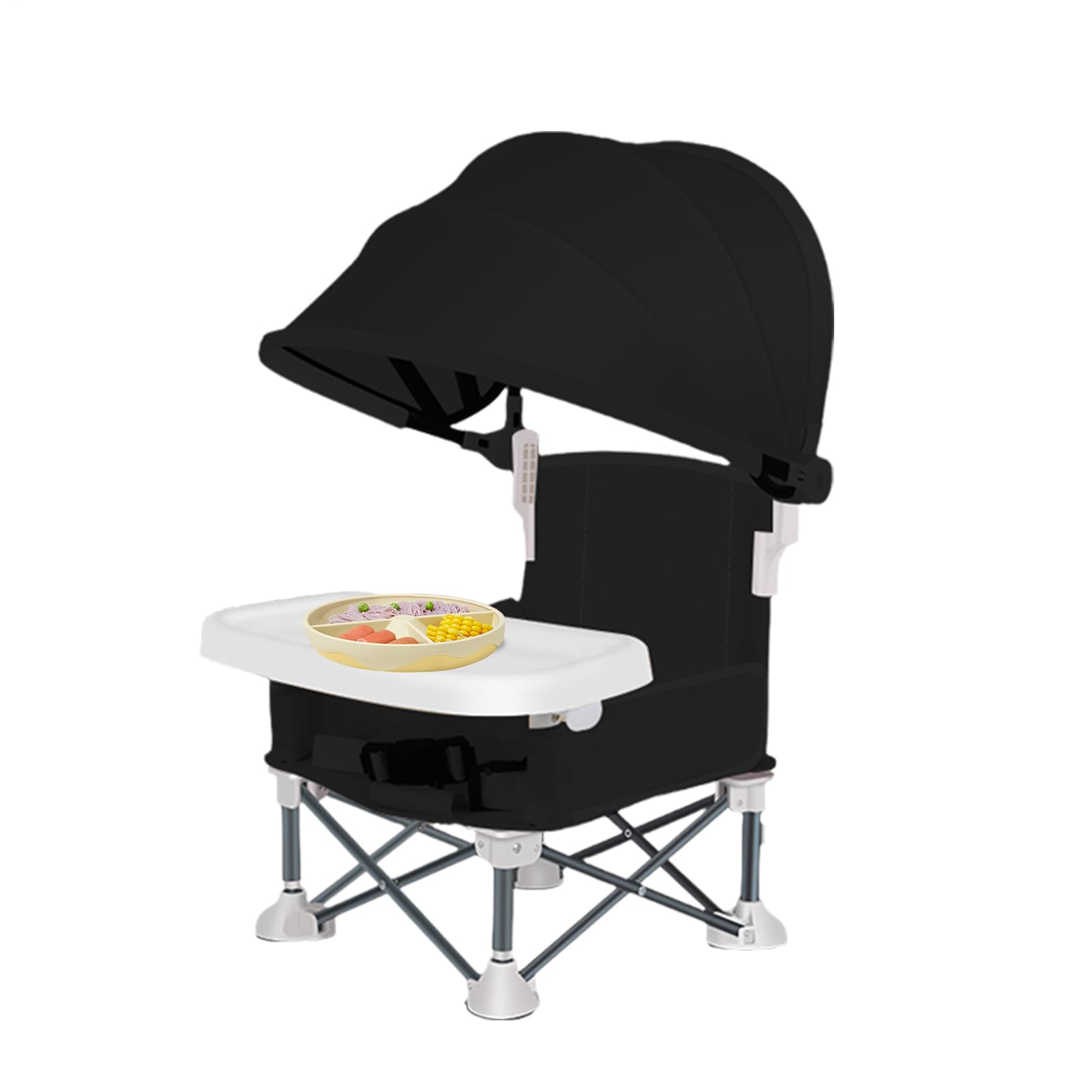 Chaise Portable Pour Bébé Repas Siège De Enfant Avec Plateau Repas | Siège Repas Pliable Avec Pare-Pour Maison Pique-Nique Plage