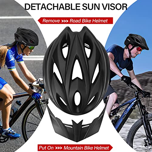 Bike Helmet, Adult Bicycle Helmet Adjustable Size, Mountain Bike Helmets With Removable Sun Visor - Adult Road Bicycle Helmets Lightweight For Men Women Cycling #TOP6