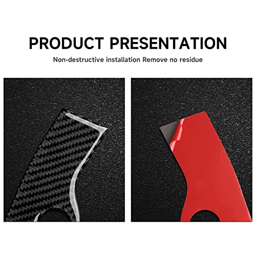Image of Car Headlight Switch Control Cover Decals for 2011-2023 Chrysler 300 / 300C / 300S / Limited /Touring /Base Accessories Carbon Fiber Stickers