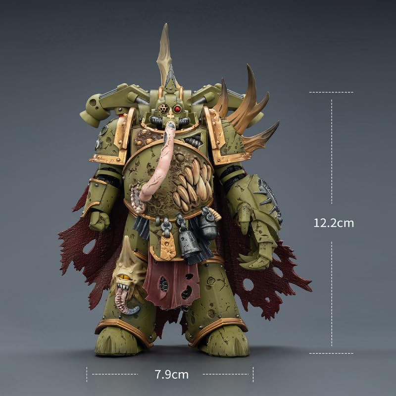 Image of JOYTOY Warhammer 40K Death Guard Plague Marine Champion 2PCS 4.80-5.51 inch 1 /18 Action Figure Collection Model Birthday Gifts 15Age+