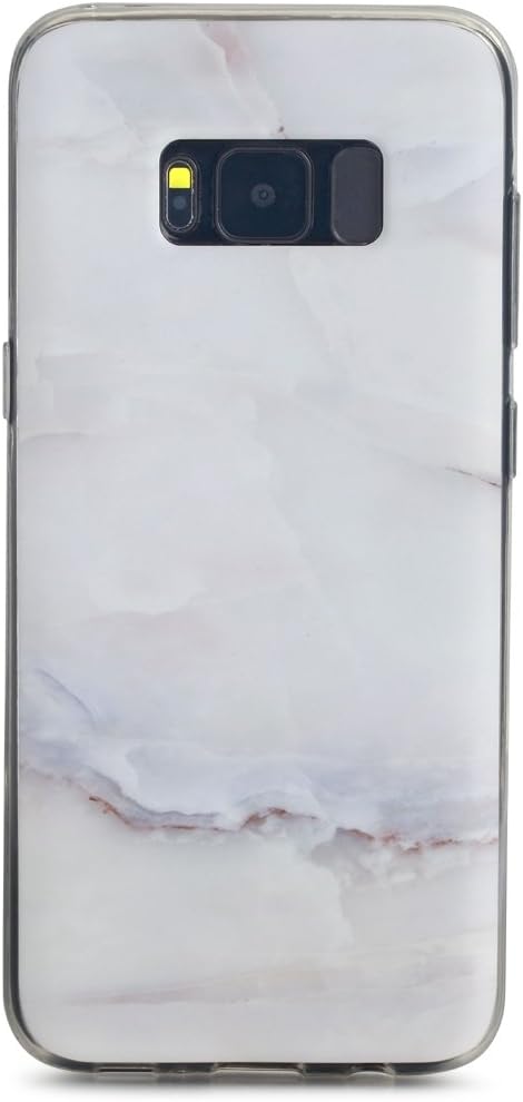 6.2" Samsung S8 Plus SGSELLER™ TPU IMD Slim-Fit Ultra-Thin Anti-Scratch Shock Proof Dust Proof Anti-Finger Print Matte Case Casing (Marble - Shell White)