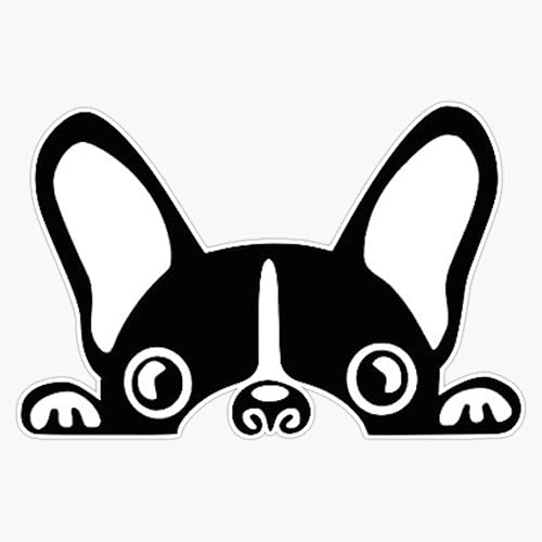 Calcomanía de vinilo impermeable para perro, diseño de toro francés, 5 pulgadas