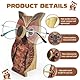 KLYNGTSK Eulen Brillenhalter Holz Eulenform Brillenständer Lustige Tierform Sonnenbrillenhalter Tiermotiv Sonnenbrillenständer Sonnenbrille Display Rack für Zuhause, Büro, Schreibtisch