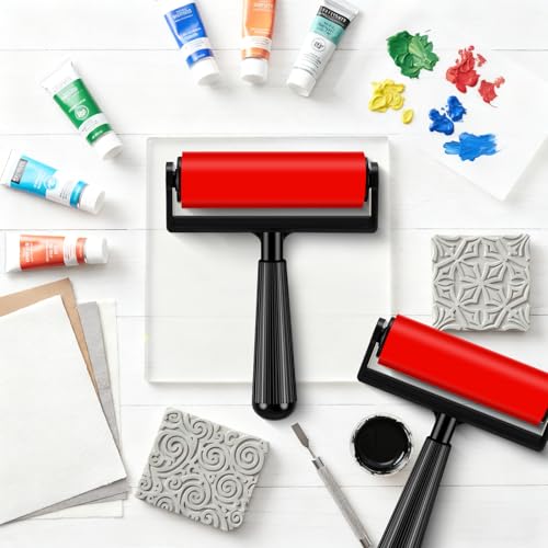 Geelin 3 Pack Rubber Brayer for Gel Printing 4 Inch Rubber Brayer Roller for Printmaking by Geelin - Image 6