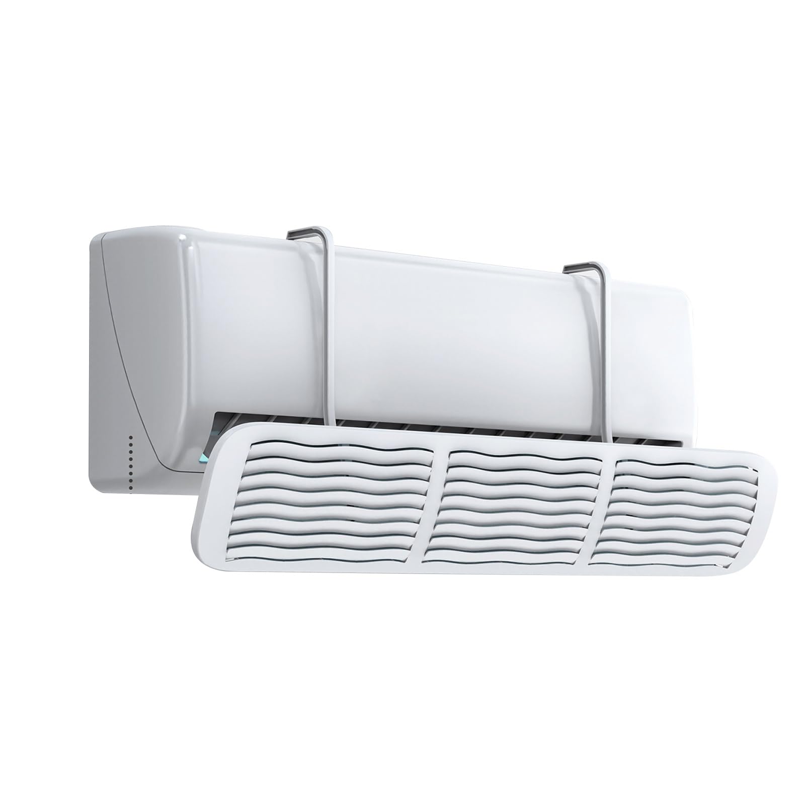 YGER JZGB Air Conditioner Diverter, Air Vent Deflector, Wave-Shaped Tilting Panel, 170° Adjustable Angle, ABS Material, for Wall Mounted AC