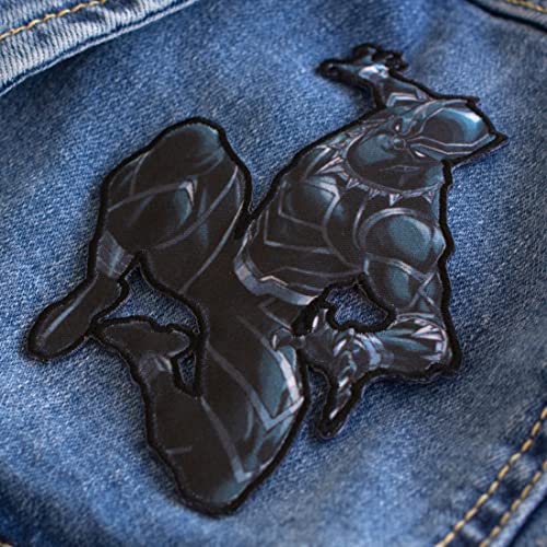 Simplicity Marvel Black Panther Applique Iron-On Patch For Clothing, Jackets, And Backpacks, 3.25" W X 3.5" H #TOP2