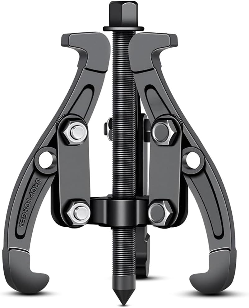 BELOMI 3 Jaw Inner Bearing Puller, Pilot Bearing Gear Puller for Auto with Reversible Jaws, Heavy Duty Gear Extractor Tool for Automotive Wheel, Pulling Kit for Motorcycle Car SUV (8 inch)