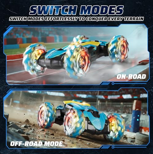 4DRC Gesture Sensing RC Stunt Car-Toys for Boys Girls for Ages 5-8-12,4WD Hand Controlled Remote Control Twist Car 360° Spins All Terrains Kids Toys, for Kids Age 6 7 9 10 11 12 Years Old