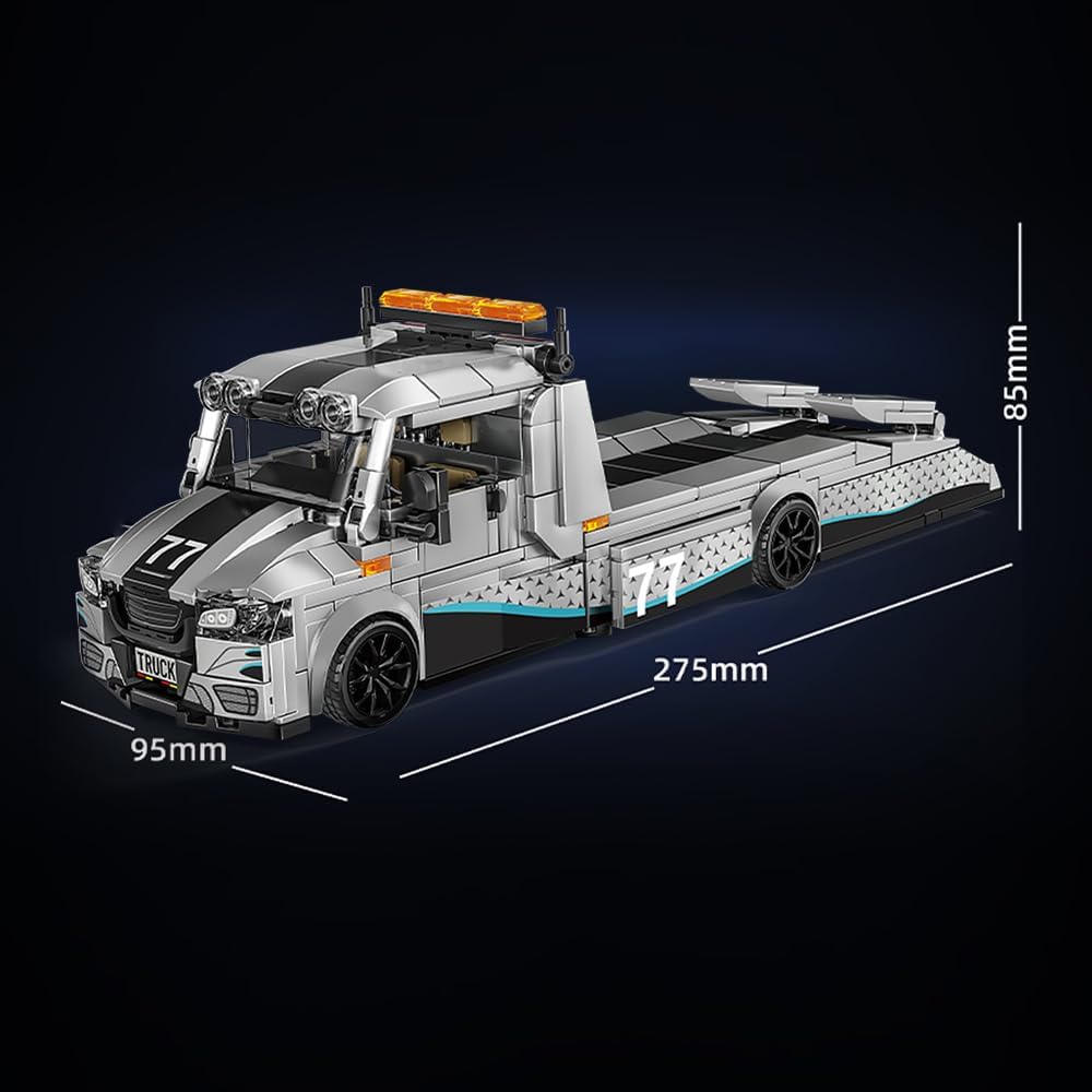 Modified Rescue Truck Building Blocks Set, 672 Pieces Exquisite Brick Vehicle Model, Collectible Construction Kit Creative Assembly Gift for Collectors and Hobbyists