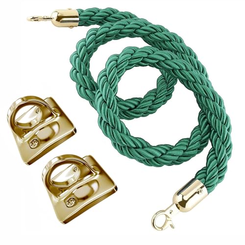 Cordes torsadées pour poteaux muraux, barrières suspendues avec Kits de Crochets, poteaux de Guidage, Cordes VIP pour la Gestion des Files d'attente et Le...