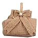 ORFOFE 12pcs Golden Glitter DIY Burlap Bows for Gift Wrapping Wedding Car Home Decoration Birthday Christmas Showers Adorable Craft Accessories for All Ages