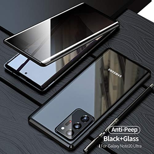 Miniatura 2 de Funda antiespía para Galaxy Note 20 Ultra 360, vidrio templado transparente de doble cara absorción magnética protección de parachoques de metal