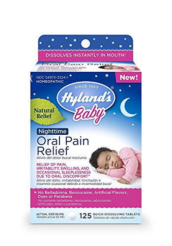 Hyland's Baby Nighttime Oral Pain Relief Tablets with Chamomilla, Soothing Natural Relief of