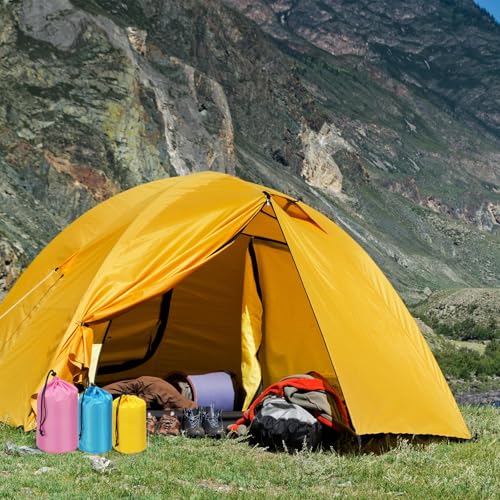 PATIKIL Kordelzugbeutel 16x32cm Stuff Sack, Wasserdichter Outdoor-Aufbewahrungssack Tragbarer Zugband-Staubschutzbeutel Leichter Schlafsack für Camping Rucksackreisen, Blau