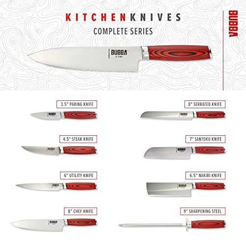 Bubba Kitchen Series 8" Chef Knife, An All-Purpose Kitchen Knife For Chopping, Mincing, Slicing And Dicing With A Premium German Steel Blade For All Your Kitchen Needs #TOP7