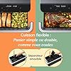 COSORI Air Fryer 10L Twinfry, Friteuse sans Huile Double Résistance, Airfryer à Dual Zone Avec Séparateur Amovible, 5-en-1, Grande Capacité, Cuisson optimale, 40℃-240℃, Contrôle Smart via App