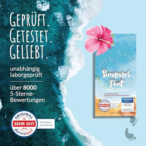 Summer Foot Premium Hornhaut-Entferner - Hornhaut Fußmaske für weiche Füße - Anti Hornhaut-Socken für effektive Fußpflege - dermatologisch… – Ansicht 3
