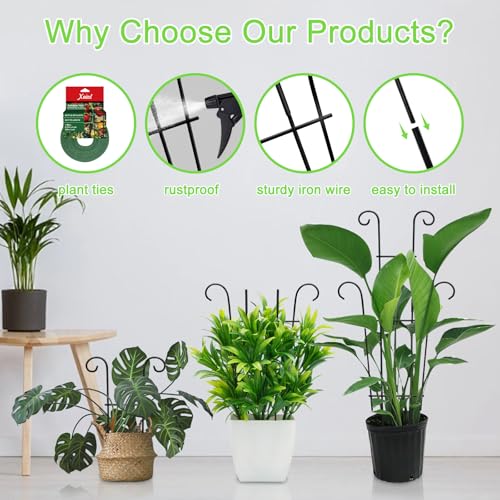 Image of Plant Trellis for Potted Plants 2p, Larger 23in Garden Trellis for Climbing Plants Indoor Outdoor, Rustproof House Plant Support Stakes for Pothos Hoya Ivy Flower