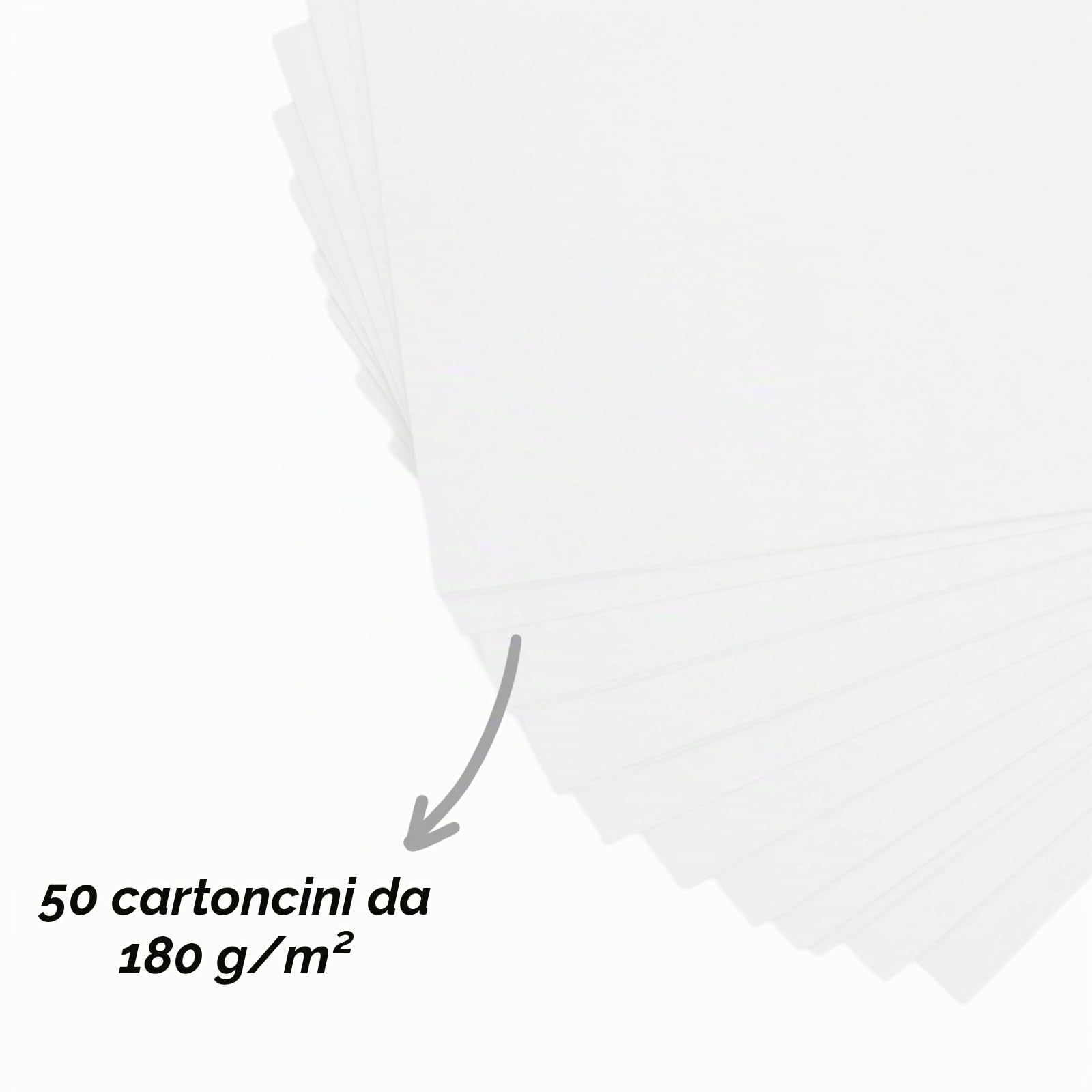 Cartoncini Bianchi A3 50 pz 42x29,7 cm 180 g/m² Fai da Te Stampa Materiale Scolastico