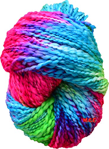 Image of Knitting Yarn Thick Chunky Wool, Sumo Blue Lily 300 GMS Best Used with Knitting Needles-XJ Art-HBB