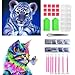 Herefun 2 piezas DIY 5D Diamante Pintura Kits, Taladro Completo para Niños Kits, Herramientas y Accesorios de Bricolaje, 5D Diamond Painting Stitch Paint Diamond Art Kit Gato y Mariposa 30 x 30 cm