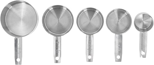 Miniatura 4 de Tazas de medición de acero inoxidable Escala clara Conveniente Metal Tazas de medición Set Alta precisión para cocina