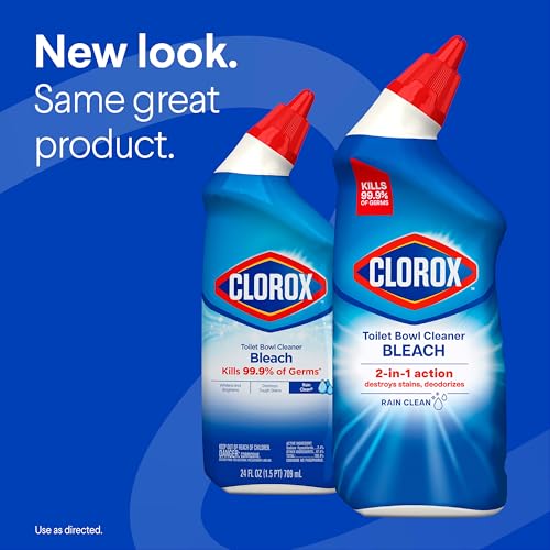 Clorox Toilet Bowl Cleaner Bleach, Rain Clean, 24 Fluid Ounces (Package May Vary) - 3