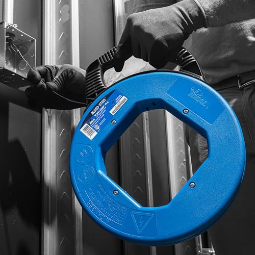 IDEAL Electrical Blued Steel Fish Tape, 240 ft. x 1/8 in., 1,600 lb Tensile Strength Fish Tape Wire Puller, Rust-Resistant, Laser Etched Marks, Durable Tuff-Grip Pro Case for Professional Wire Pulling by Ideal Industries - Image 8
