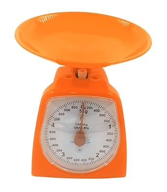 Zacharias Kitchen Household Weighing Scale (Orange ; Upto 5 KG)