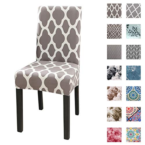 Padgene Fundas de Silla de Comedor Cubiertas Espesas Modernas Elásticas, Extraíbles, Lavables y Duradera Piezas Sillas Altas Protectoras para Cocina, Comedor, Boda