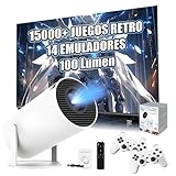 M300 Pro Proyector Inalámbrico Inteligente con WiFi y Bluetooth, Exteriores (Caja Blanca)
