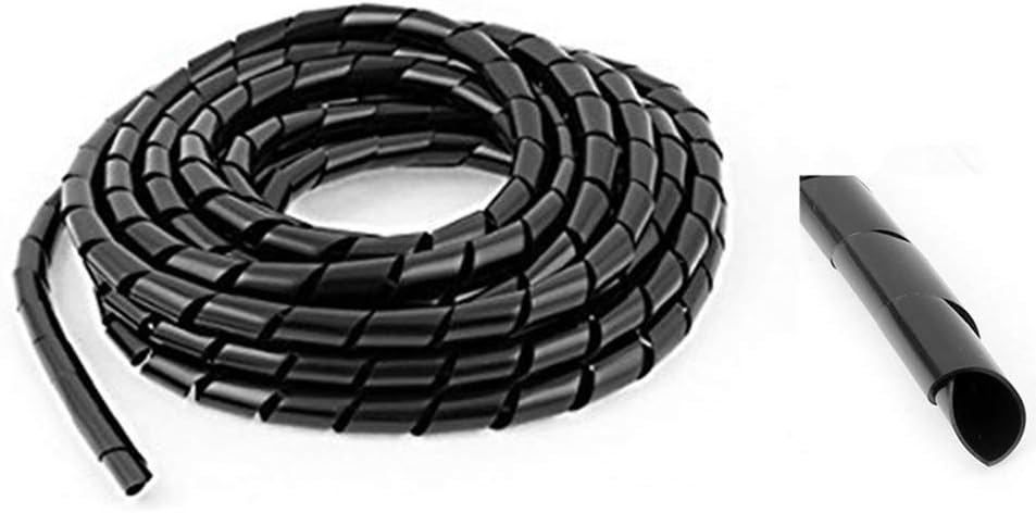 Black Cable Bundler 30 Feet 30ft Diameter 10mm/0.39'' Flexible Expandable Cable Management Sleeve for Computer Cable, Car Cable