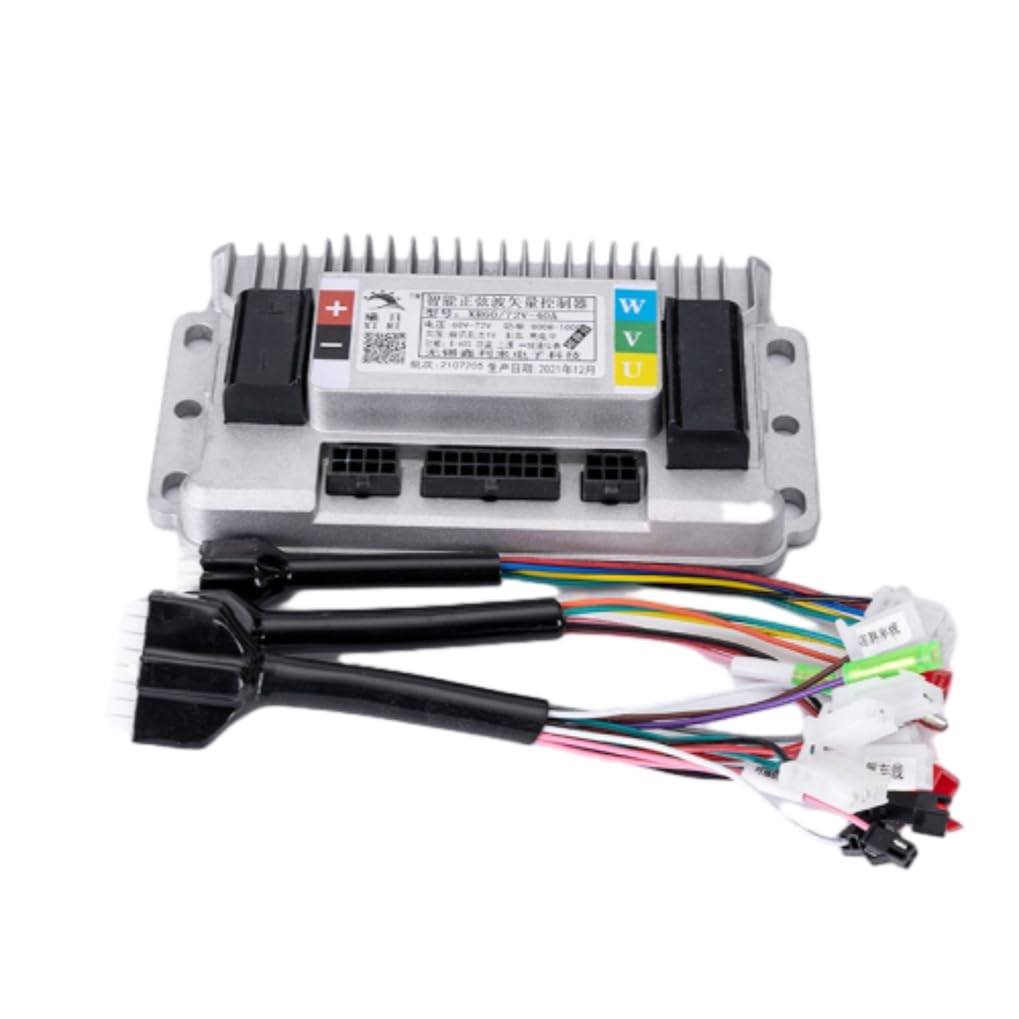 Btkigl 40A 48V/60V/72V/96V Controller intelligente per veicoli elettrici 500W/1000W/1200W/1500W Controller motore brushless a onda sinusoidale a tre modalità (48V-72V40A500W-1200W)