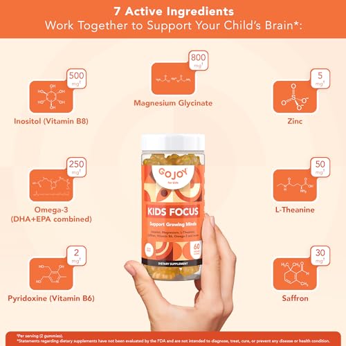 GOJOY NATURALS Kids Focus Gummies