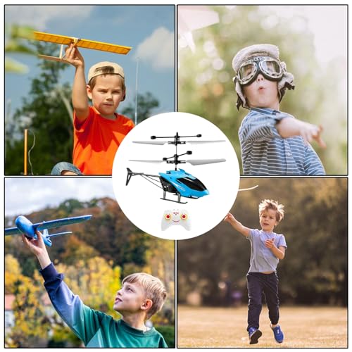 yakermur RC Helicopter For Boys Remote Control With LED Light Kids Fixed Height, One-Key Take-Off, Indoor Planes Ideal Festival,Altitude Hold Helicopters Gyro & Ligh Radio Controlled Aircraft Toy - Image 5