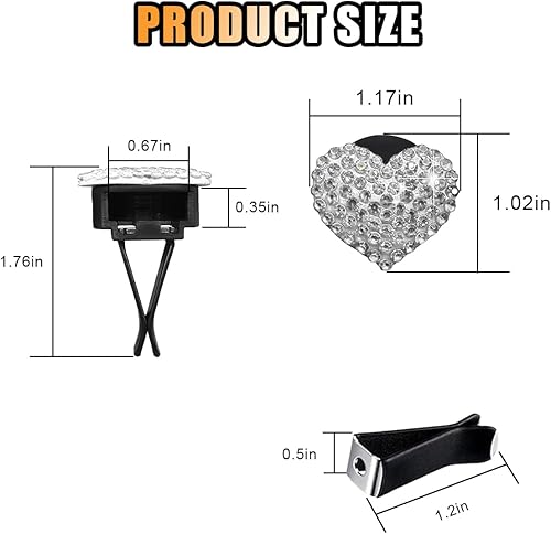 Miniatura 8 de 2 clips de ventilación de automóvil con diamantes de cristal, dijes de elefante con diamantes de cristal, clip de ventilación de automóvil, difusor
