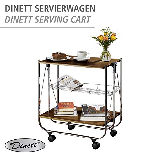 ᐅ Wenko 713003100 Servierwagen Dinett Deluxe Walnuss Küchenwagen