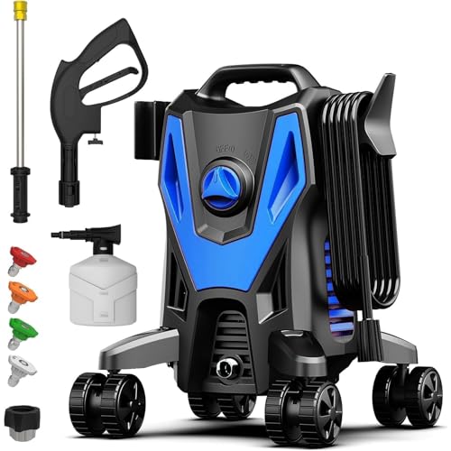 Pressure Washer -4800PSI Power Washer with 4 Quick Connect Nozzles, High Pressure Cleaning Machine with Foam Cannon for Car/Garage/Patio Home Cleaning