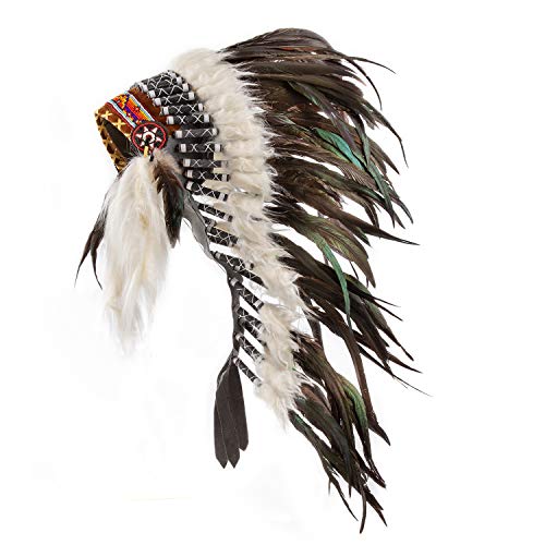 Pink Pineapple Coiffe Indienne en Plumes d'origine Responsable - Warbonnet Style Indiens...