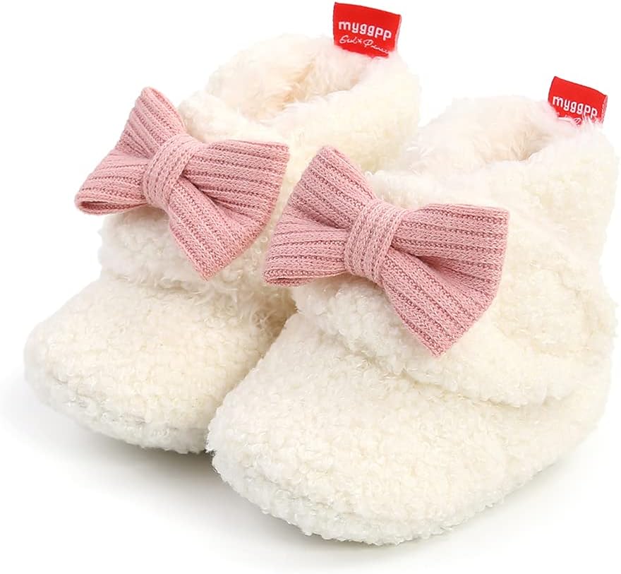 Sehfupoye Toddler Baby Boys Girls Cotton Booties Shoes Striped Soft Sole Newb...