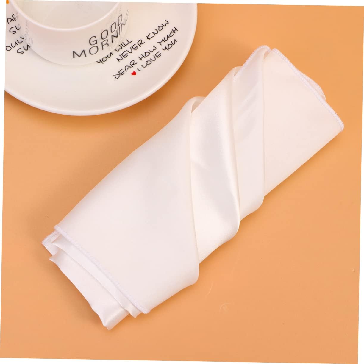 6pcs Napkin Cloth Washable Tablecloth Home Restaurant Hotel Polyester Material