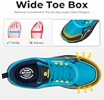 FitVille Chaussures de course à large sentier pour les hommes marchant Sneakers orthopédiques pour la fasciite plantarienne, Chaussures athlétiques avec large boîte aux pieds pour soulager la douleur