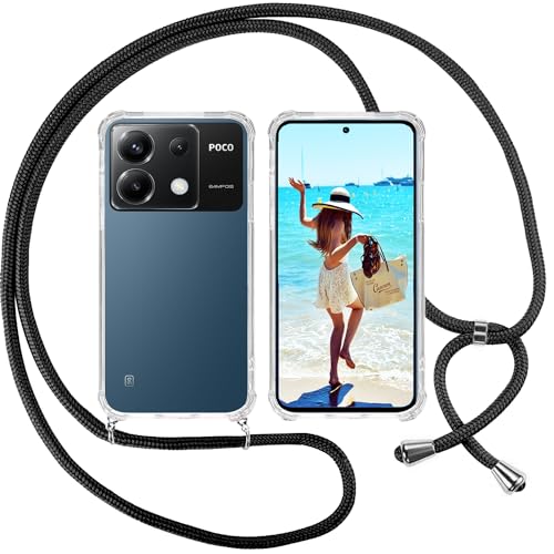 Custodia Con Corda ISOI Per Nothing Phone 2 – TPU Morbido Trasparente Rosa, Con Cinturino Regolabile Da Collo 1,5m, Protezione Antiurto Angoli Rinforzati - 5