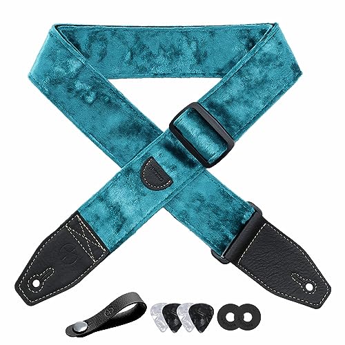 Padwa Lifestyle Gitarrengurt, 2' Samt-Vollleder-Gitarrengurte...