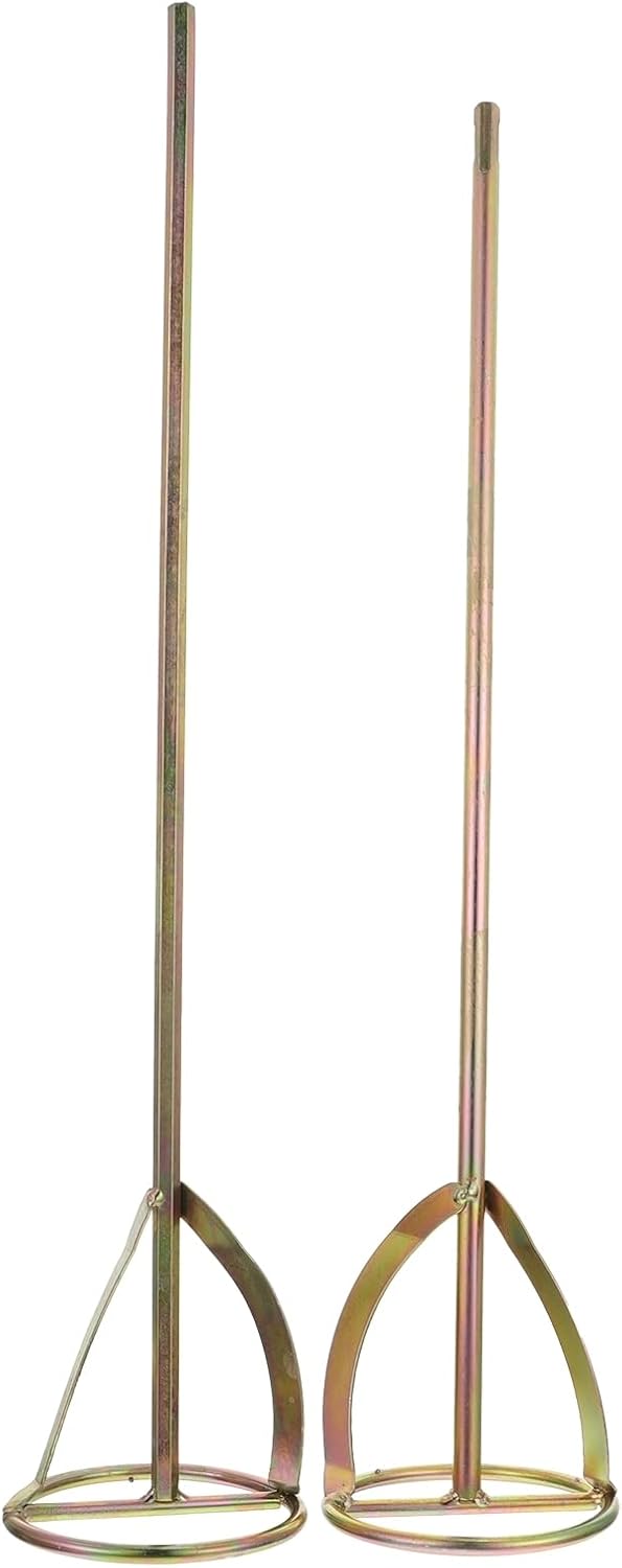 OSALADI 2Pcs Paint Mixer Rods for Electric Drill, Zinc Plated Stirring Sticks 21 Inch Mud Mixer Drill Attachment Paint for Paint, Resin, and Cement - Fits Standard Drills