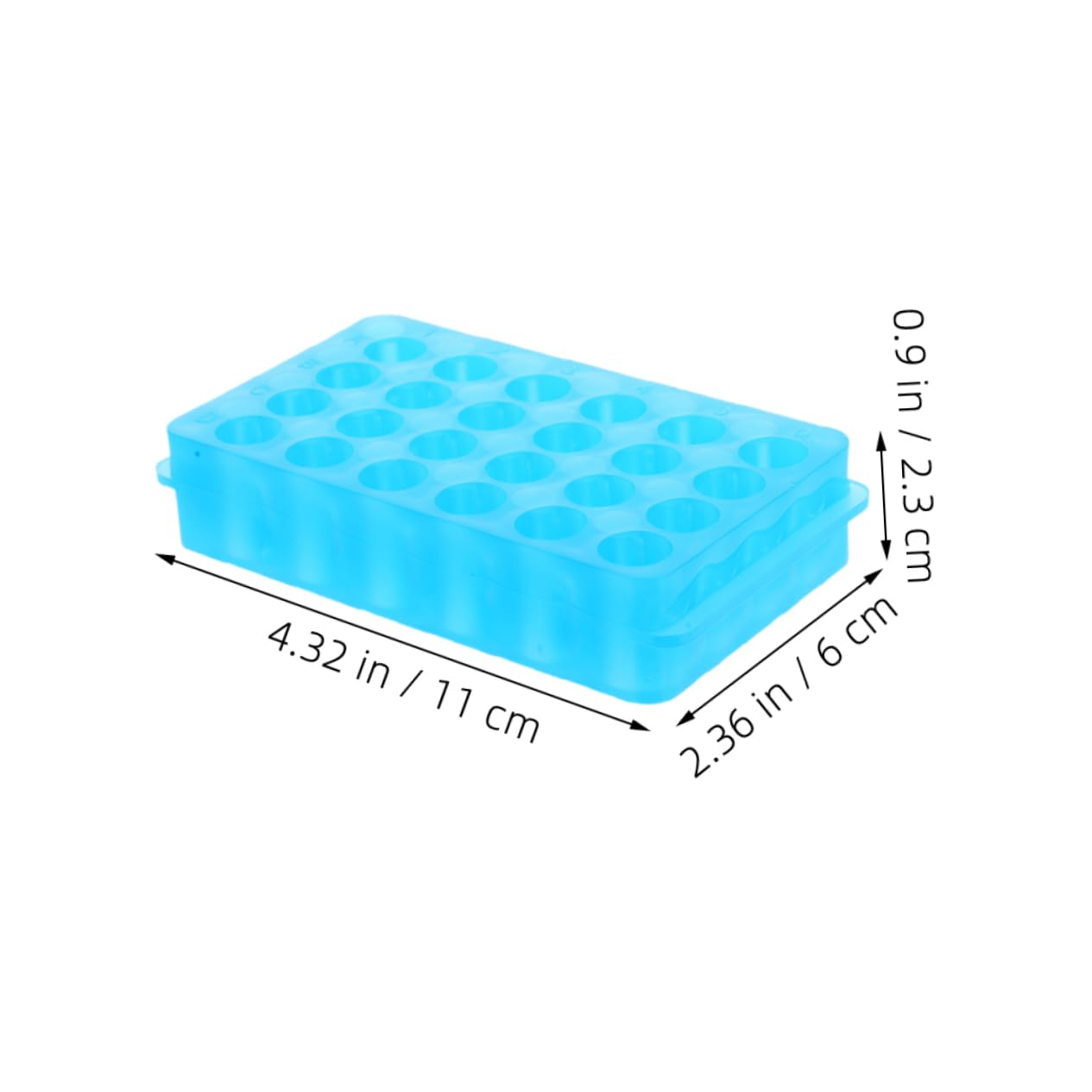 KICHOUSE 2pcs Multifunctional Test Tube Vial Rack 24-hole Lab Stand Acid Alkali-resistant Built- Sample Holder Microcentrifuge Tube Rack