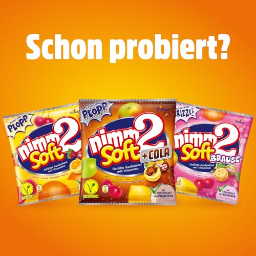 nimm2 Soft – 15 x 116g – Gefüllte Kaubonbons in vier Sorten mit Fruchtsaft und Vitaminen
